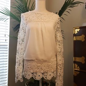 Blouse with Lace Detailing